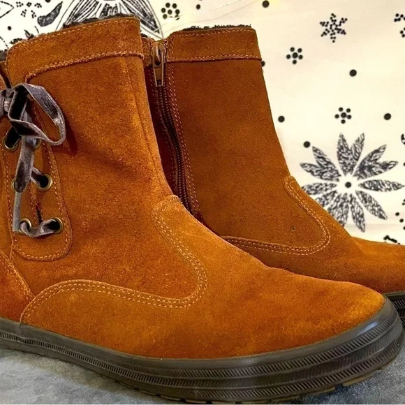 Keds leather suede lace up booties - Picture 5 of 14